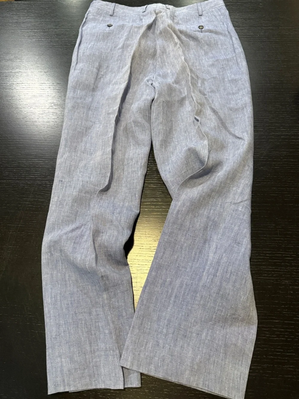 Pal Zileri Light Blue Linen-Blend Trousers
